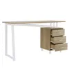 Grand bureau avec rangements, MDF, 3 tiroirs, 130 x 55 x 75 Voir les images du produit 15