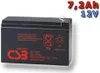 Batterie au plomb CSB 12V 7,2Ah (12V/7,2Ah - Faston 250) Voir les images du produit 2