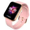 A pink smartwatch with a gold bezel is shown against a white background. Náhľad obrázku produktu