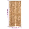 The Living Store Fliegenvorhang Ocker und Weiß 90x200 cm Produktbild-Vorschau 8