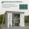 8x4 FT Metall Gerätehaus Gartenhaus Inkl. Metallfundament Produktbild-Vorschau 9