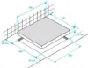 Diagram showing installation dimensions for a built-in hob. Voir les images du produit