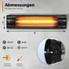 Promiennik podczerwieni TRESKO 2500W czarny z pilotem, Podgląd zdjęcia produktu 5