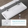 doporro Lavabo da Appoggio Bagno Sospeso Lavandino Anteprima dell’immagine prodotto 3