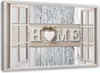 Leinwandbild fenster home inschrift herz shabby chic 60x40 Produktbild-Vorschau 1
