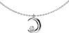 viva-adorno Edelstahl Damen Kette Halbmond Zirkonia Produktbild-Vorschau 1