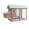 The Living Store Hühnerkäfig Mokka 170x81x110 cm Massivholz Produktbild-Vorschau 8