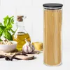 Glasgefäß mit Bambusdeckel für Spaghetti und Trockenwaren Produktbild-Vorschau 2