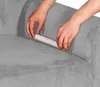 Sofabezug 3 Sitzer 190-230cm - Hellgrau - Samt - Stretch Produktbild-Vorschau 8