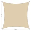 TTL GARDEN Sonnensegel 2,6x2,6m Quadrat beige 300D UV Produktbild-Vorschau 2