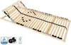 A slatted bed base with an adjustable head section, shown from a diagonal angle against a white background. Produktbild-Vorschau