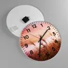 Wanduhr - Rund - Glasuhr - Wiese Getreide Natur - 40x40cm - Produktbild-Vorschau 2