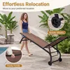 KOMFOTTEU 2er Set Gartenliege mit Rollen, Liegestuhl aus Produktbild-Vorschau 4