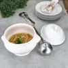 LEO Löwenkopf-Terrine 2L mit Deckel weiß XL-Suppenschale Produktbild-Vorschau 3