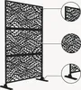 Trennwand 'And' verzinkter Stahl 180 x 120 cm Schwarz Produktbild-Vorschau 6