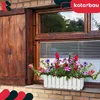 KOTARBAU® 4er Set Blumenkasten Blumentopf 38x18x16 cm Weiß Produktbild-Vorschau 4