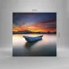 Bilder auf glas - Einteilig - Westen Sonne Boot - 40x40cm - Produktbild-Vorschau 3