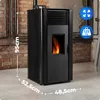 Pelletkachel met warmwaterboiler - THUNDER - VAYNE-BLACK 12 Productafbeelding-voorbeeld 2