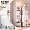 COSTWAY Vloerlamp met planken, 5 niveaus, 172 cm, moderne Productafbeelding-voorbeeld 3