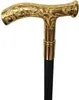 Wanderstock classic gold - Gehstock Spazierstock Metall mit Produktbild-Vorschau 2