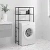 vidaXL Stojan na práčku 2 police čierny 69x28x143 cm Náhľad obrázku produktu 2