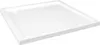 A white square shower tray with a drain hole. Náhľad obrázku produktu