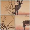 Bild auf Leinwand - Leinwandbild - Hirsch Baum Nebel Wald - Produktbild-Vorschau 8