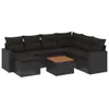 The Living Store 8-tlg. Garten-Sofagarnitur mit Kissen Produktbild-Vorschau 3