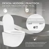LuxeBath závesné WC bez ráfika krátke 49 cm biele lesklé s Náhľad obrázku produktu 3