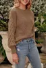 ASKSA Damen Pullover Laternenaermeln Strickpullover Produktbild-Vorschau 3