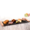 4x Servierplatte Schiefer 50 x 15 cm mit Holzgriffen Produktbild-Vorschau 3