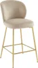 Barhocker 2er-Set - Samt & Goldfarbenes Metall - Beige - Produktbild-Vorschau 3