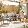 Outsunny Gartenmöbel Set 4-teilig Polyrattan Lounge-Set mit Produktbild-Vorschau 8