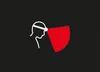 A stylized graphic of a person wearing a headlamp that emits a red beam of light. Produktbild-Vorschau