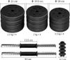 Yaheetech 2er Set Kurzhantel 25 kg verstellbar, 12 Produktbild-Vorschau 3