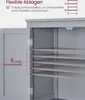 Interior view of a gray cabinet with adjustable shelves, highlighting flexibility. Produktbild-Vorschau