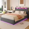 okwish Jugendbett 140×190 mit Steckdose und LED, Produktbild-Vorschau 1