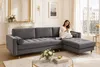 riess-ambiente Elegantes Ecksofa COZY VELVET 260cm grau Produktbild-Vorschau 6