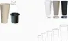 A product image showing two plant pots, one larger beige pot and a smaller black pot inside it, with text indicating a '2in1 standard set'. To the right, there are three different colored pots with product codes and a diagram showing five different sizes o Náhled obrázku produktu