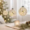 3er Set LED Hängedeko Kugeln Frosty Glitter 10 + 12 + 15cm Produktbild-Vorschau 6