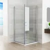 MIQU Duschkabine 80x80x195 cm Dusche Duschwand 180° Produktbild-Vorschau 1