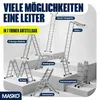 MASKO® Leiter Aluminium 6in1 Mehrzweckleiter Anlegeleiter Produktbild-Vorschau 4