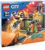 The image shows the packaging of a LEGO City Stunt-Park set, featuring a motorcycle stunt. Podgląd zdjęcia produktu