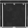vidaXL Látkový botník s krytom 115 x 28 x 110 cm čierny Náhľad obrázku produktu 3