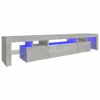 TV-Schrank mit LED-Leuchten Betongrau 215x36,5x40 cm Produktbild-Vorschau 1