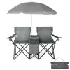 FCH Doppel Campingstuhl mit Sonnenschirm & isolierter Produktbild-Vorschau 1
