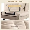 Rozkládací pohovka HOMCOM, dvoumístná s funkcí lůžka, Náhled obrázku produktu 7