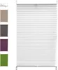 Deco4Me Plissee - 80 x 220 cm, Weiß Crush - blickdicht, Produktbild-Vorschau 1