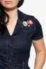Queen Kerosin Swing Jeanskleid da donna, 2XL Anteprima dell’immagine prodotto 6