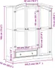 VidaXL 4012160, Szafa, 4 pół., 3 drzw., Drewno, Drewno, Podgląd zdjęcia produktu 8